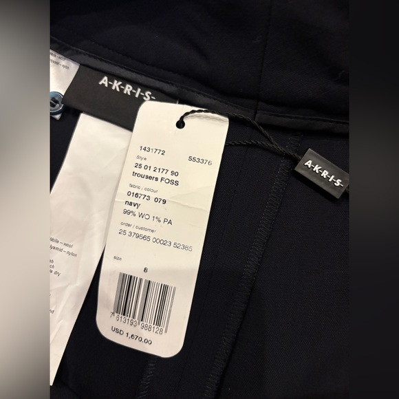 AKRIS Foss Wool Double Face Wide Leg Pants Apron Wrap Asymmetric Panel Trouser 8 - Picture 13 of 17